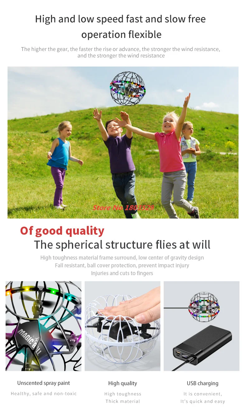 Dron Rc Quadcopter - RC Dron Full Protection Football Style