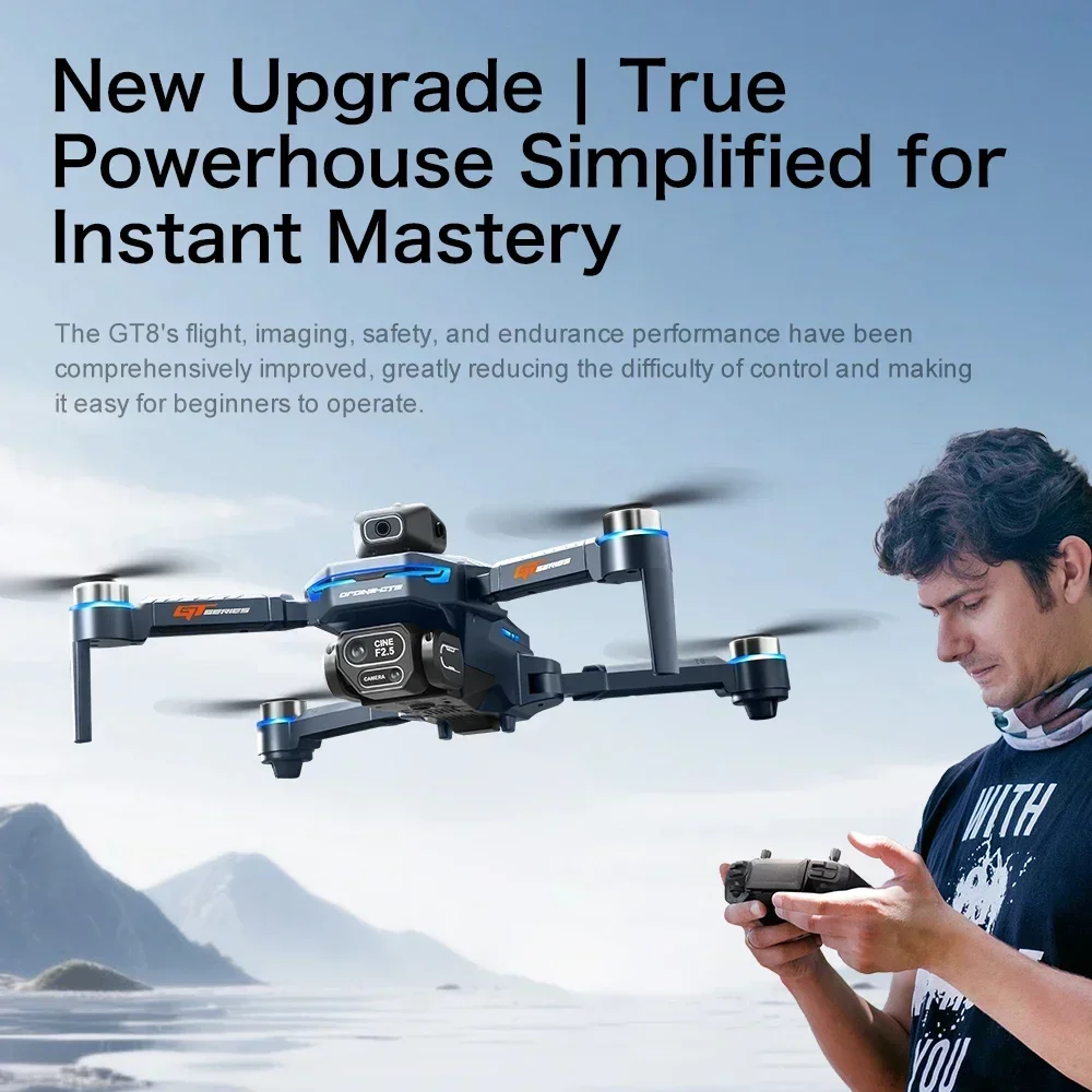 Drone 4K HD GT8 Camera Obstacl - Drone Top Rc review and price