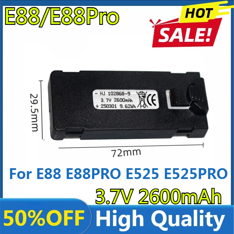 E88 Battery 3.7V 2600mAh For E - Rc Drone E88 review and price