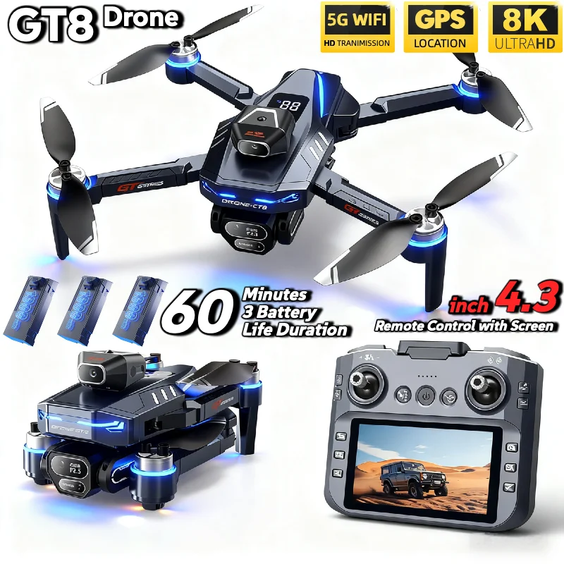 HOT For LSRC GT8 Drone 4K Prof - Rc Drone E88 review and price