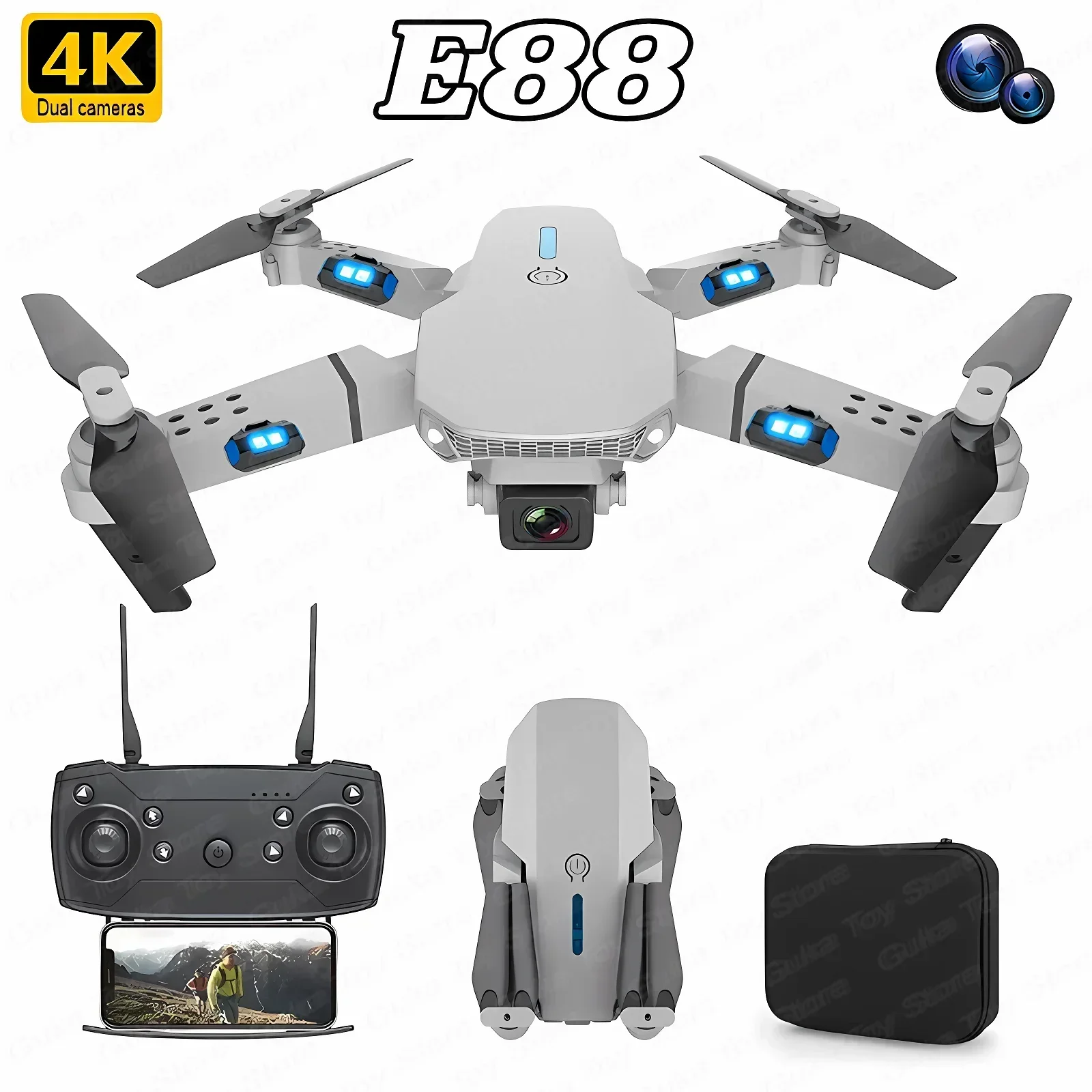 E88 Pro WIFI FPV Drone Wide An - Rc Drone E88 review and price