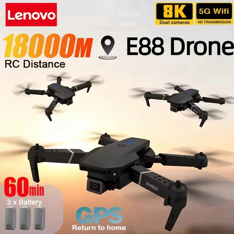 Lenovo New E88 Pro WIFI FPV Dr - Rc Drone E88 review and price